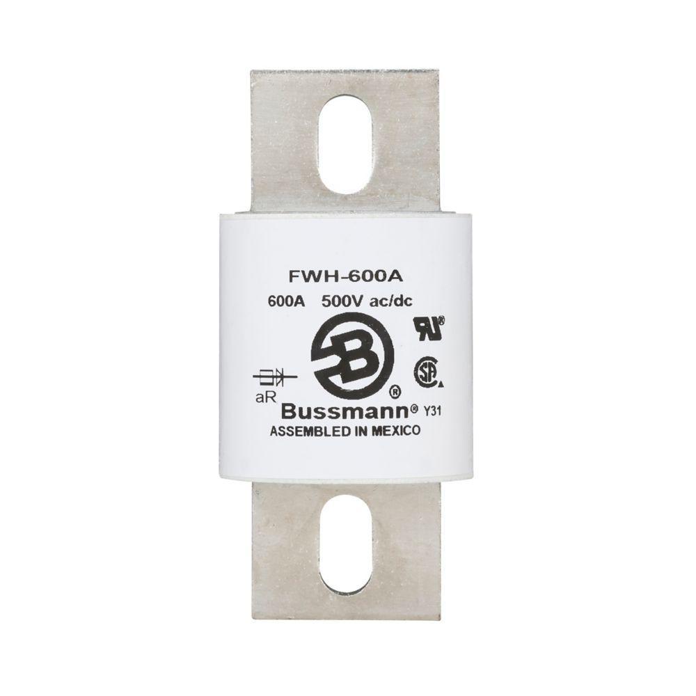Bussmann FWH-600A North American Style High Speed Fuse, 600 A, 1 kV DC, 200 kAIC Interrupt, Cartridge Body