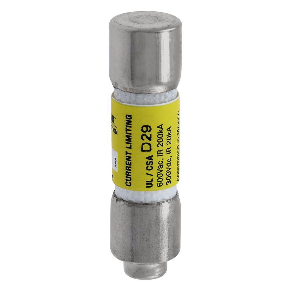 Bussmann Low-Peak&trade; LP-CC-2 Current Limiting Time Delay Fuse, 2 A, 600 V AC/300 V DC, 200 kA Interrupt, CC Class, Cylindrical Body