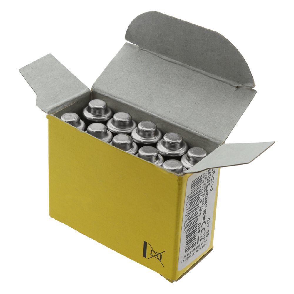 Bussmann Low-Peak&trade; LP-CC-2 Current Limiting Time Delay Fuse, 2 A, 600 V AC/300 V DC, 200 kA Interrupt, CC Class, Cylindrical Body