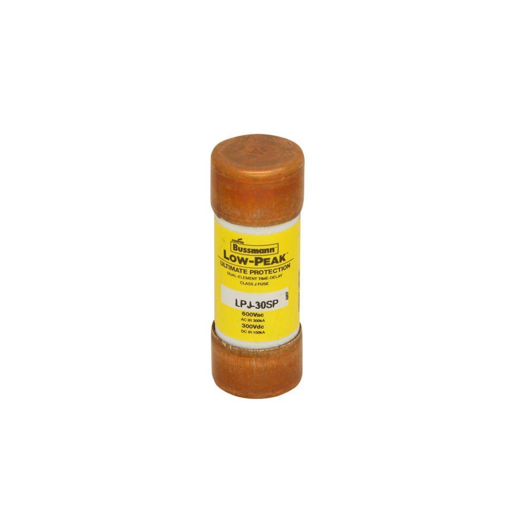 Bussmann Low-Peak&trade; LPJ-6SP LPJ-SP Current Limiting Time Delay Fuse, 6 A, 600 V AC/300 V DC, 100/300 kA Interrupt, J Class, Cartridge Body