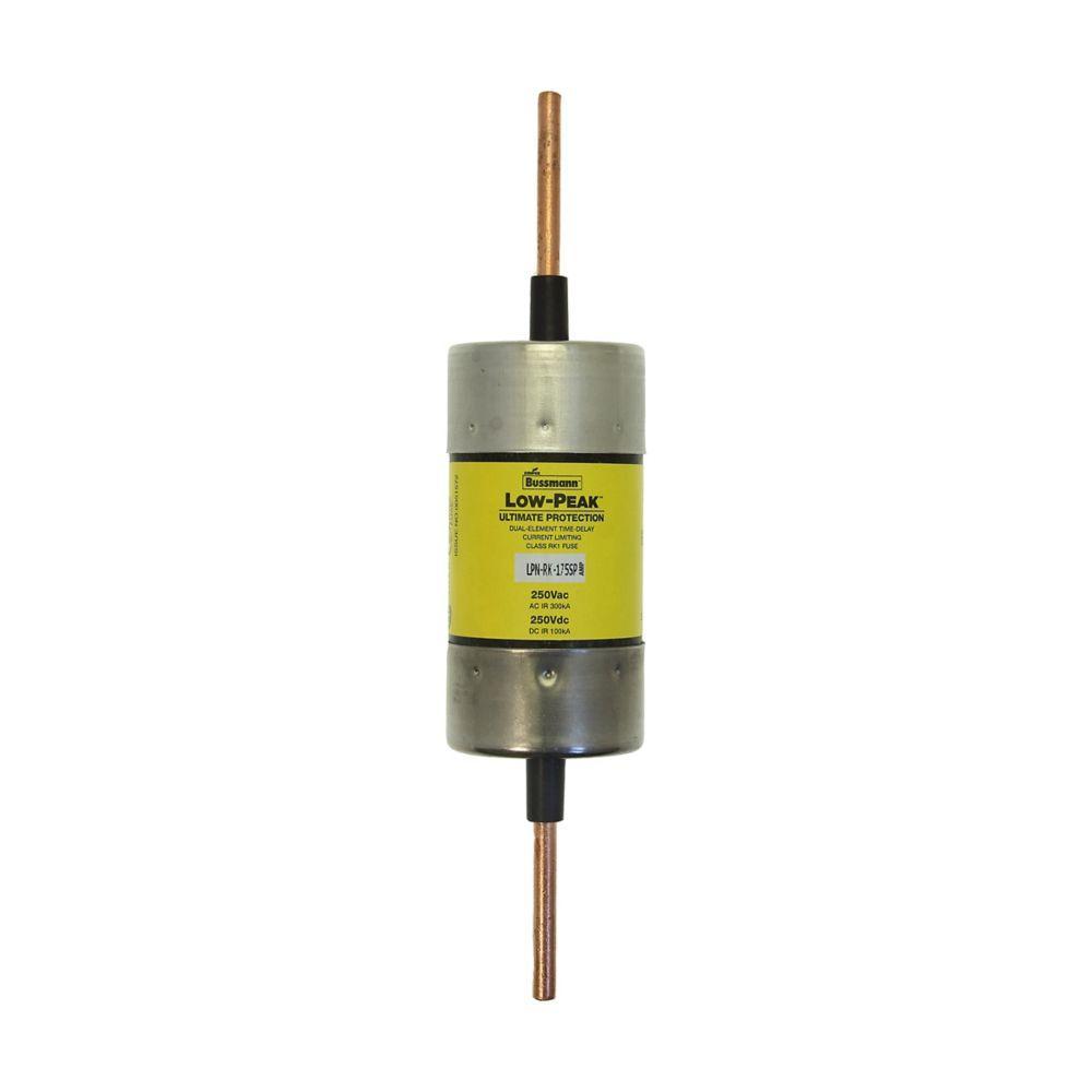 Bussmann Low-Peak&trade; LPN-RK-10SP Low Voltage Current Limiting Time Delay Fuse, 10 A, 250 V AC/125 V DC, 100/300 kA Interrupt, RK1 Class, Cartridge Body