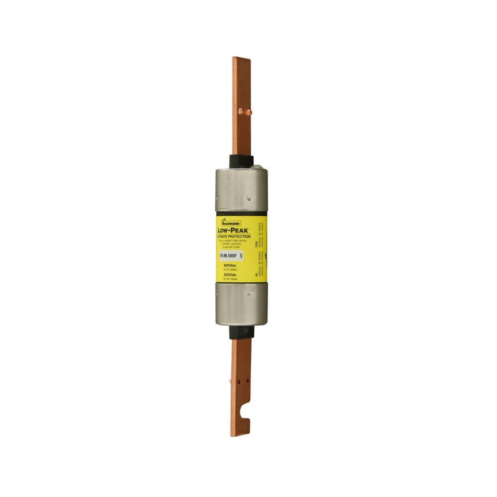 Bussmann Low-Peak&trade; LPS-RK-70SP Low Voltage Current Limiting Time Delay Fuse, 70 A, 600 V AC/300 V DC, 100/300 kA Interrupt, RK1 Class, Cartridge Body
