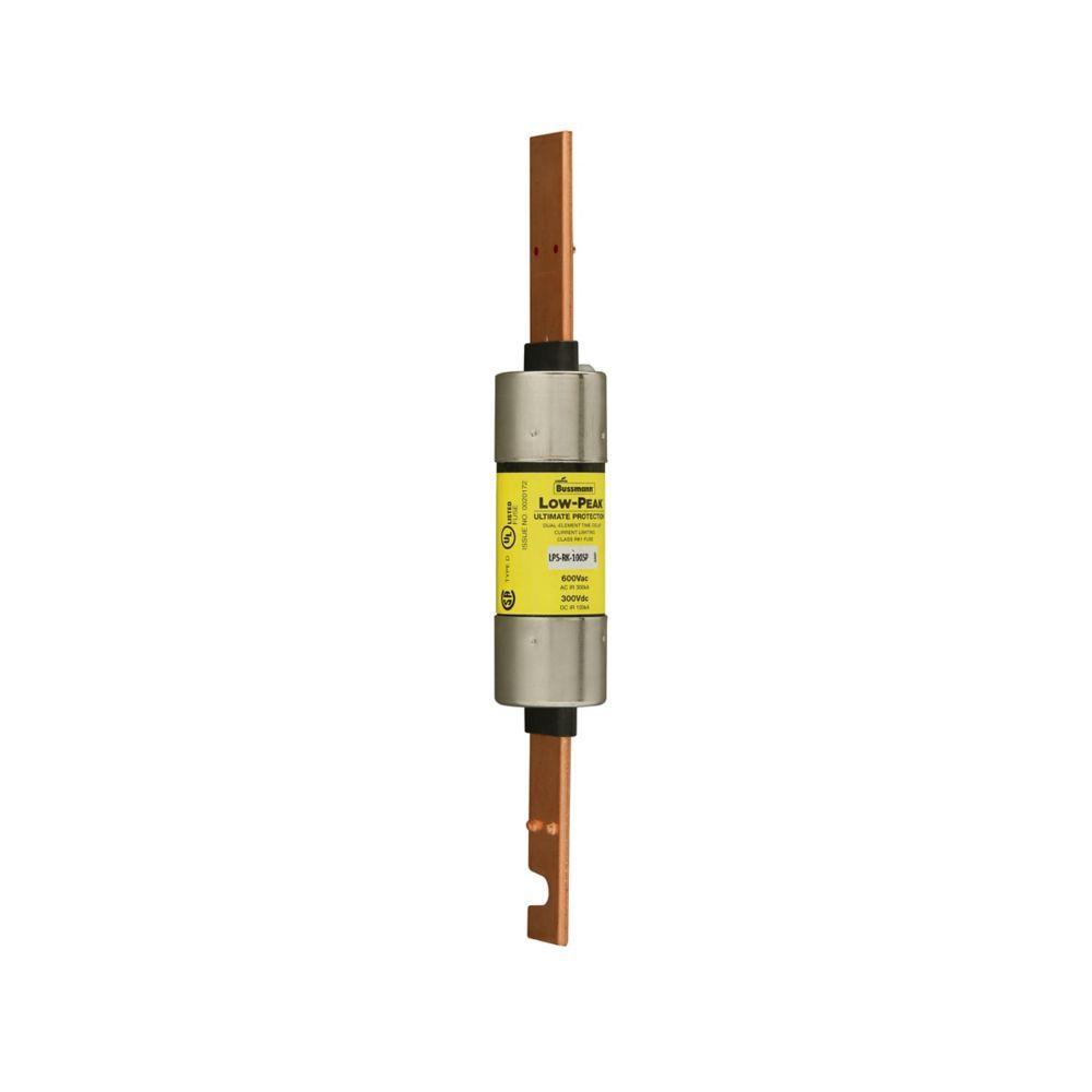 Bussmann Low-Peak&trade; LPS-RK-70SP Low Voltage Current Limiting Time Delay Fuse, 70 A, 600 V AC/300 V DC, 100/300 kA Interrupt, RK1 Class, Cartridge Body