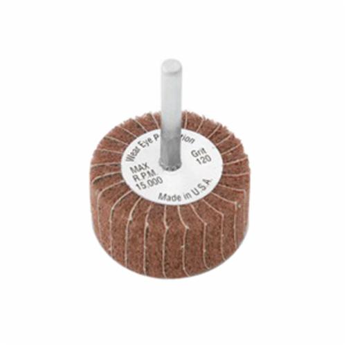 CGW&reg; 36216 Coated Flap Wheel, 3 in Dia Wheel, 2 in W Face, 1/4 in Dia Shank, 80 Grit, Medium Grade