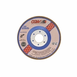 CGW® 36275 FGF Special Depressed Center Wheel, 5 in Dia x 1/8 in THK, 7/8 in Center Hole, 36 Grit, Aluminum Oxide Abrasive