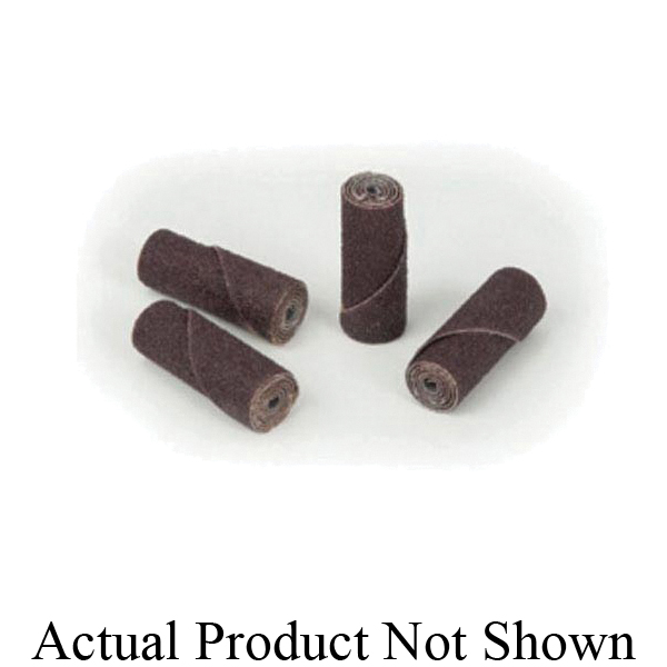 CGW&reg; 44686 Closed Straight Coated Cartridge Roll, 1 in Dia x 1-1/2 in OAL, 1/4 in Pilot Hole, 80 Grit, Aluminum Oxide Abrasive