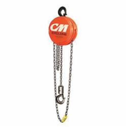 CM&reg; 4631 Cyclone Hand Chain Hoist, 8 ton Load, 10 ft H Lifting, 34-1/2 in Min Between Hooks, 6-3/8 in Hook Opening, 208 lb Rated