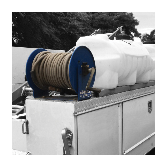 COXREELS&reg; 112-4-75 100 Series Hand Crank Hose Reel, 1/2 in ID x 7/8 in OD x 75 ft L Hose, 4000 psi Pressure