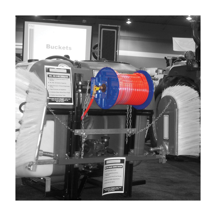 COXREELS&reg; 112-4-75 100 Series Hand Crank Hose Reel, 1/2 in ID x 7/8 in OD x 75 ft L Hose, 4000 psi Pressure