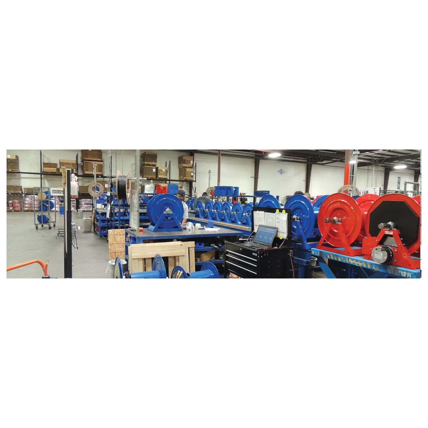 COXREELS&reg; 112-3-150-CM CM Series Hand Crank Caddy Hose Reel, 3/8 in ID x 5/8 in OD x 150 ft L Hose, 4000 psi Pressure