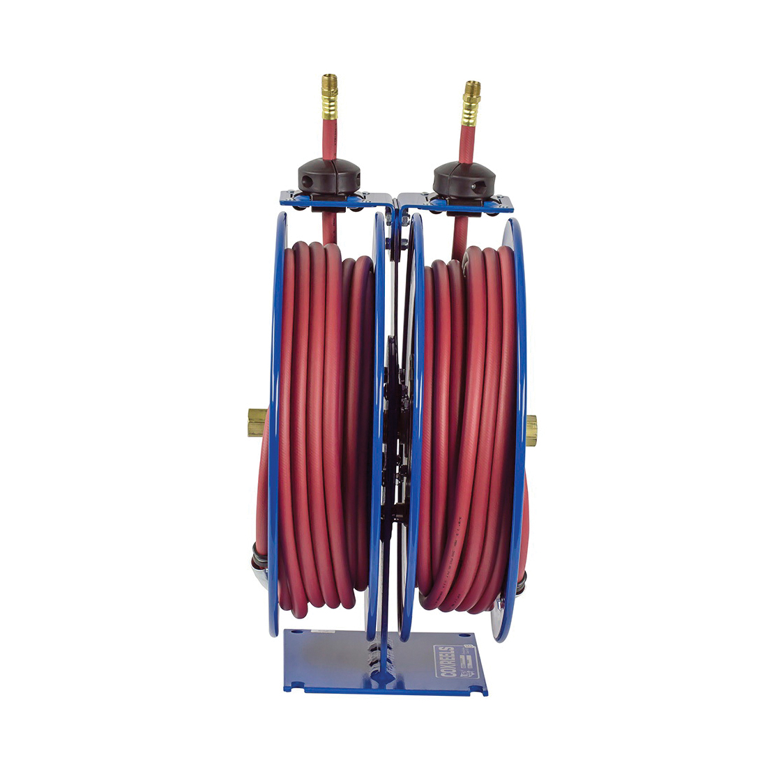 COXREELS&reg; C-LP-350-350 C Air-Water Series 2-in-1 Combination Dual Purpose Low Pressure Spring Driven Hose Reel, 3/8 in ID x 5/8 in OD x 50 ft L Hose, 300 psi Pressure, Import