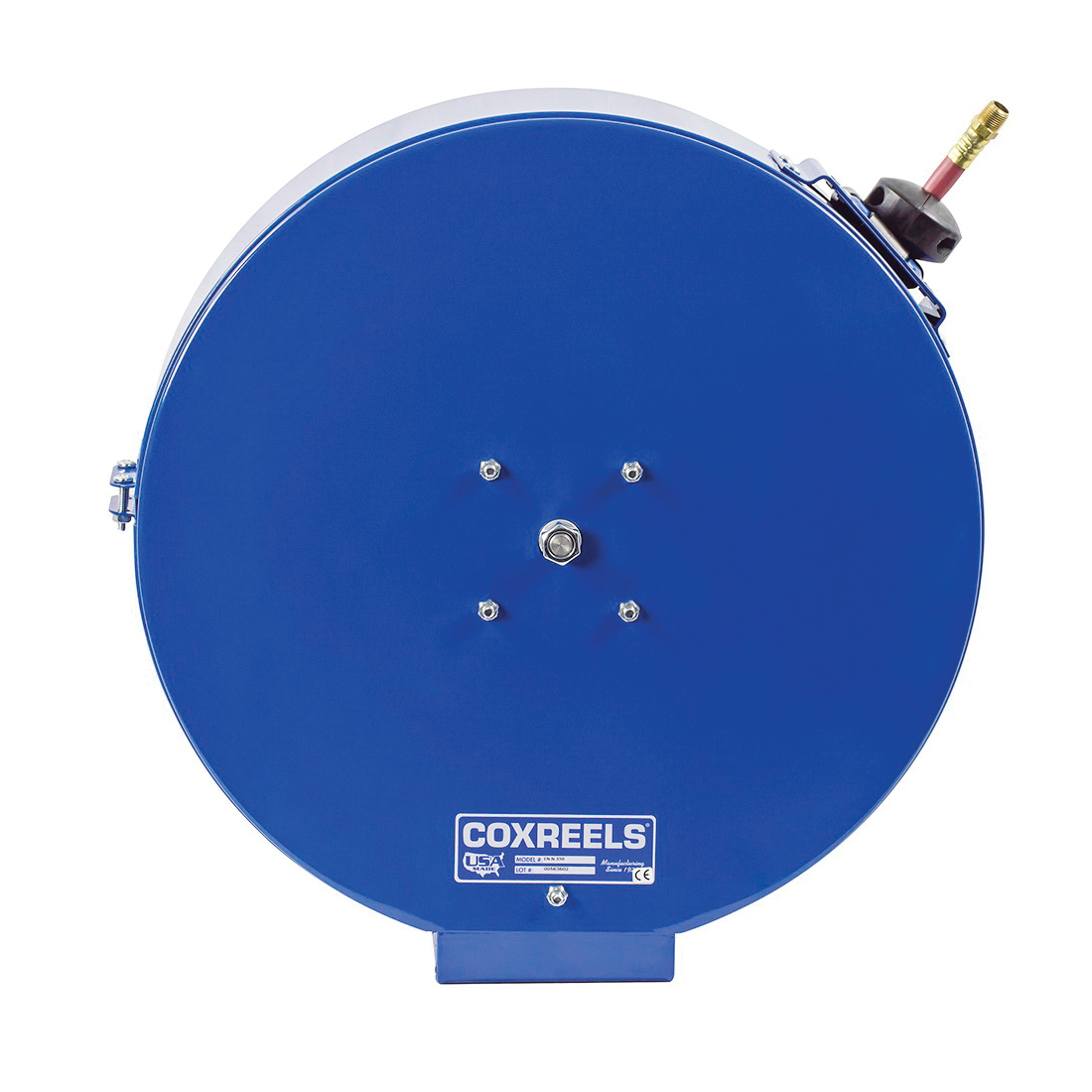 COXREELS&reg; EN-N-325 EN Series Enclosed Low Pressure Spring Driven Hose Reel, 3/8 in ID x 5/8 in OD x 25 ft L Hose, 300 psi Pressure, Import