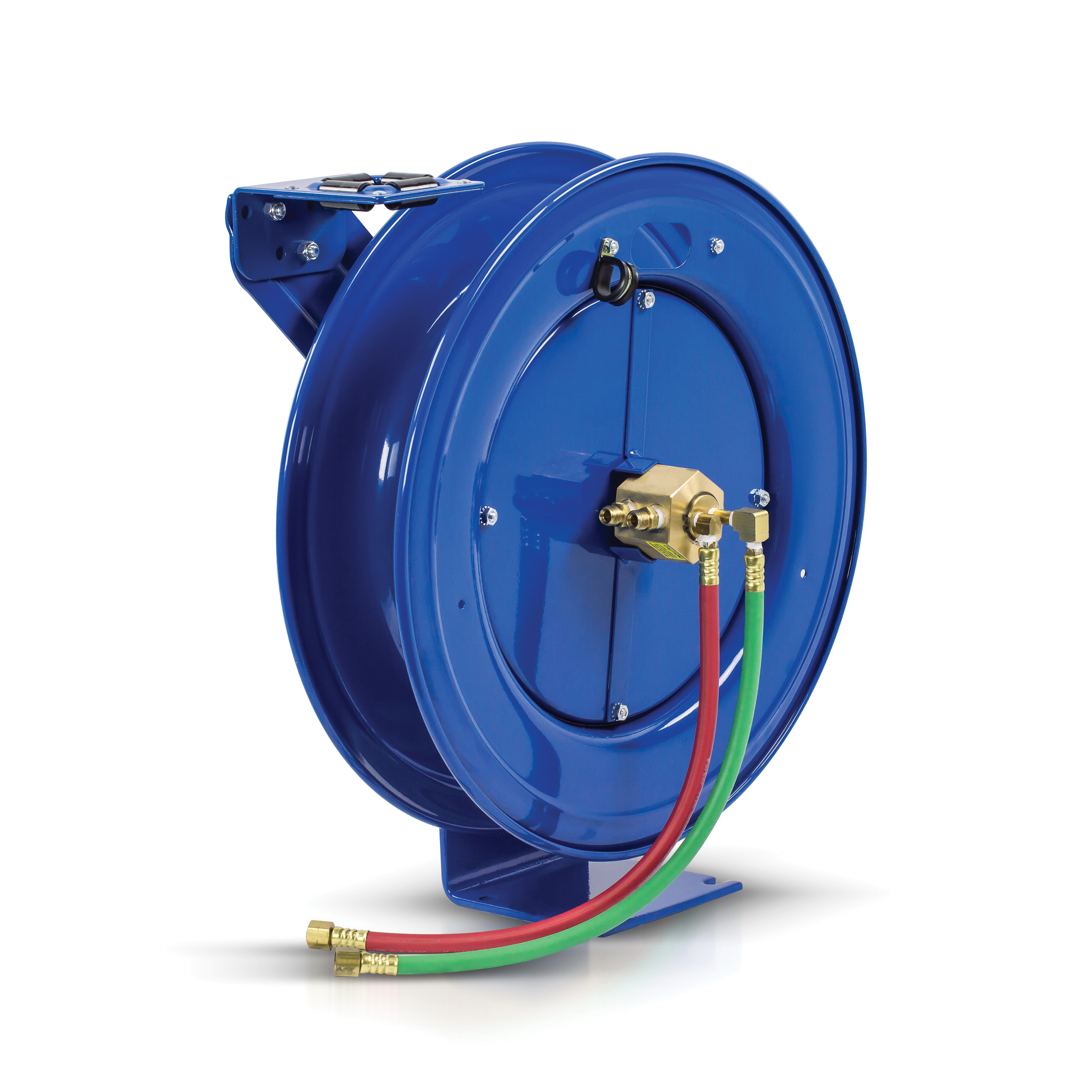COXREELS&reg; SHWL-N-175 1-Pedestal Specialty Spring Driven Gas Welding Hose Reel, 1/4 in ID x 75 ft L Hose, 200 psi Pressure
