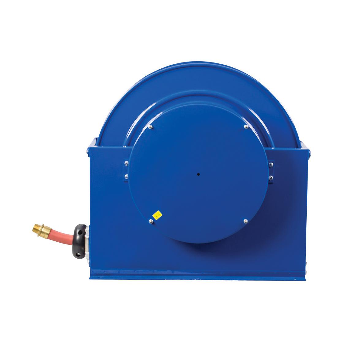 COXREELS&reg; SLP-575 SP Series Box Frame High Capacity Low Pressure Spring Driven Hose Reel, 3/4 in ID x 1-1/16 in OD x 75 ft L Hose, 300 psi Pressure, 10-1/2 in Dia x 7-1/2 in W Reel