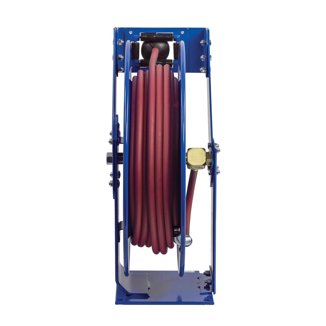 COXREELS&reg; TMP-N-450 2-Pedestal Medium Pressure Supreme Duty Spring Driven Hose Reel, 1/2 in ID x 13/16 in OD x 50 ft L Hose, 2500 psi Pressure, Import