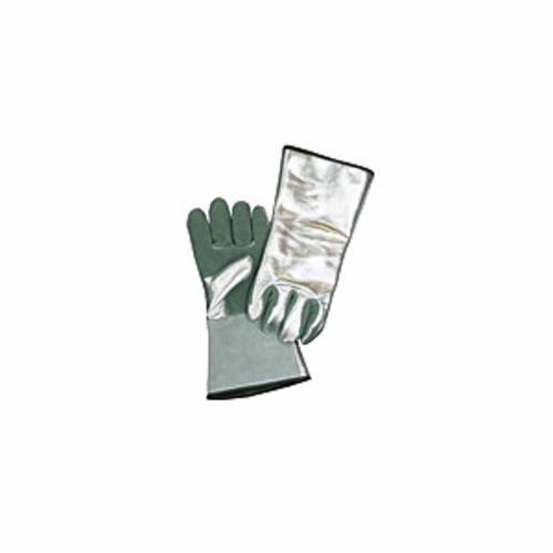 CPA 234-AKV-KV Combination High Heat Gloves, Aluminized Kevlar® Aramid Blend, Silver, Wool Lining, 14 in L, Resists: Abrasion, 600 deg F Max