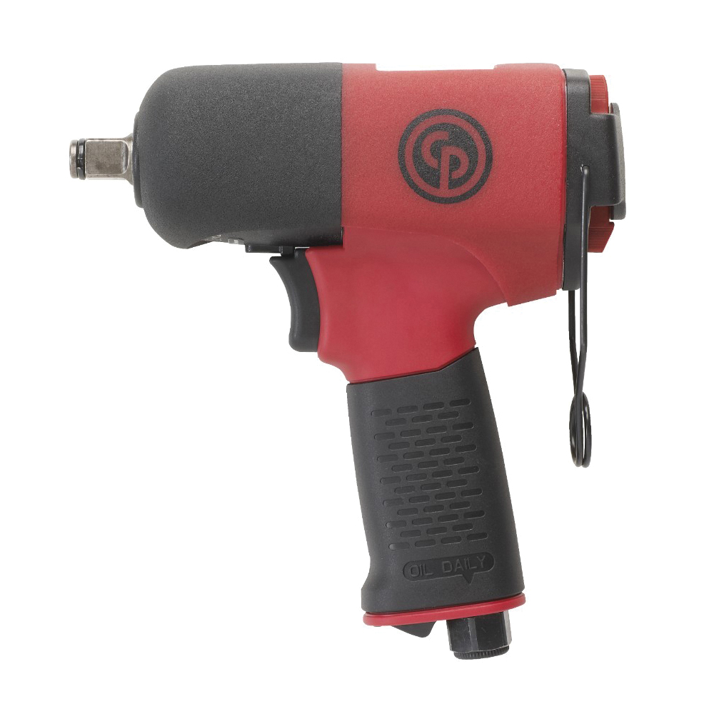 Chicago Pneumatic 6151590230 Compact Impact Wrench, 3/8 in Drive, 80 to 400 N-m Forward/ 450 N-m Reverse Torque, 21.2 cfm Air Flow, 7 in OAL