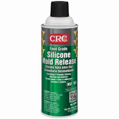 CRC&reg; 03301 Non-Drying Flammable Silicone Mold Release, 16 oz Aerosol Can, Liquid Form, Clear/Oily Clear, 600 deg F