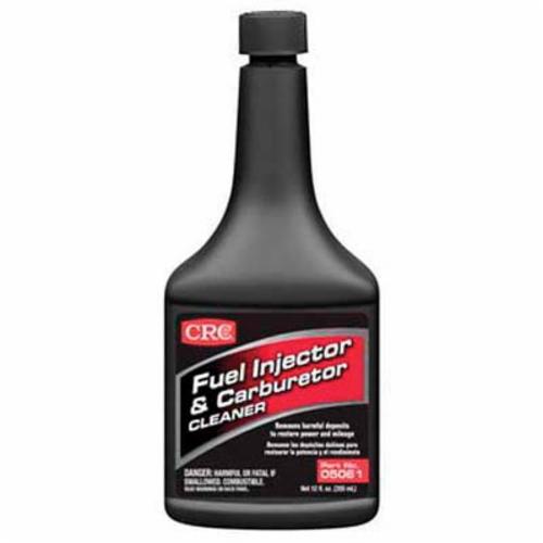 CRC&reg; 1003675 Combustible Fuel Injector and Carburetor Cleaner, 12 oz Bottle, Petroleum Odor/Scent, Light Amber, Liquid Form