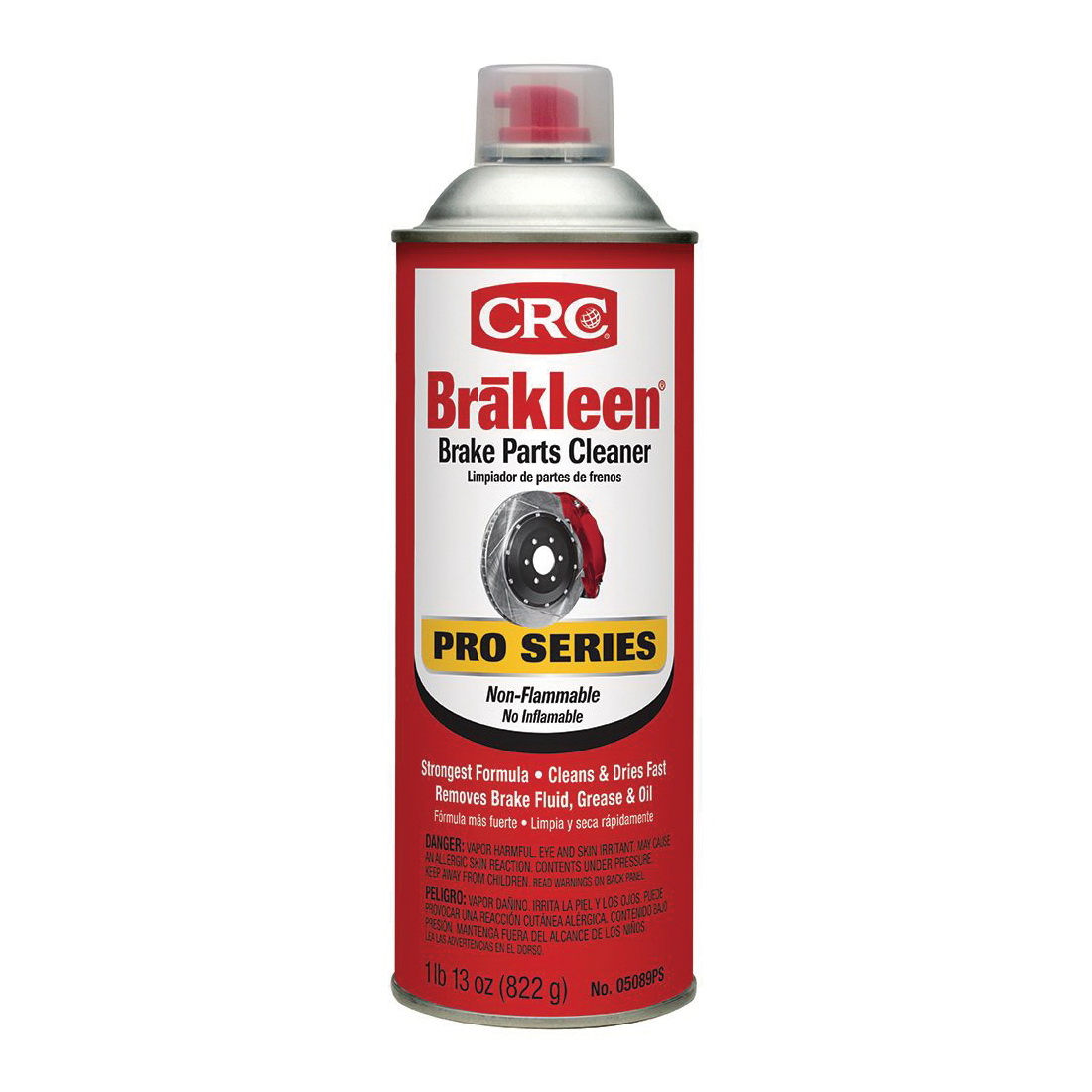 CRC&reg; Brakleen&reg; 05089PS Pro Non-Flammable Brake Parts Cleaner, 24 oz Aerosol Can, Irritating Odor/Scent, Colorless, Liquid Form