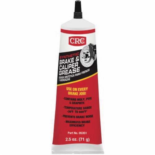 CRC&reg; 1003785 Brake Caliper Non-Flammable Synthetic Grease, 2.5 oz Tube, Semi-Solid Grease Form, Dark Gray, -30 to 600 deg F
