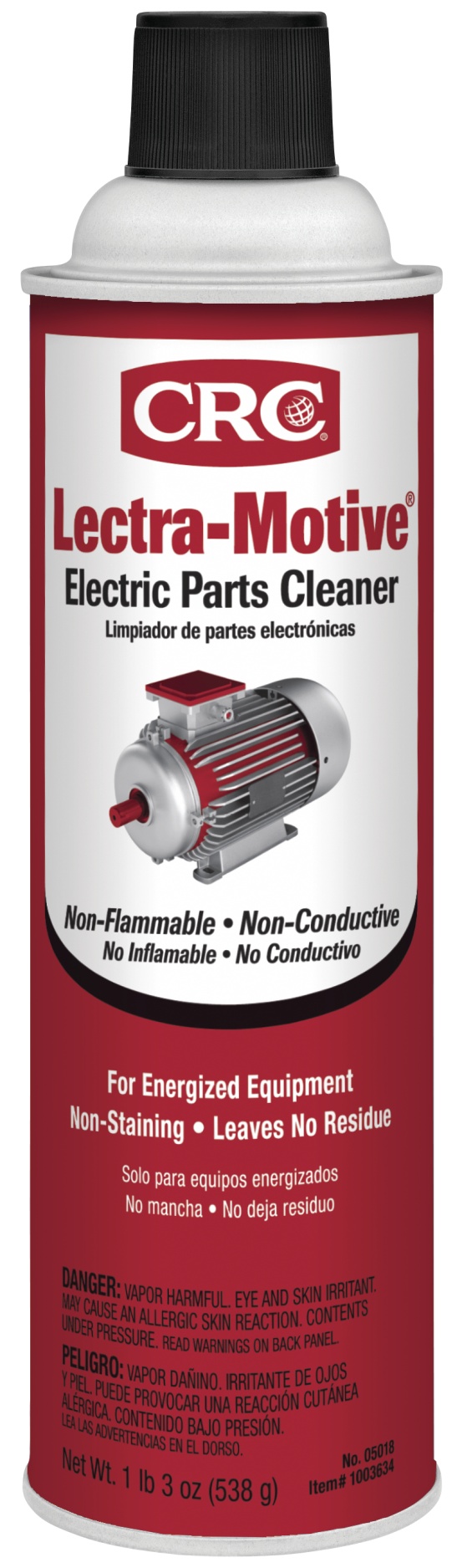 CRC&reg; 02180 Non-Flammable Electrical Parts Cleaner, 20 oz Aerosol, Liquid Form, 90 to 100% Tetrachloroethylene, 1 to 5% Carbon Dioxide, Clear