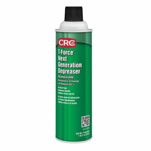 CRC&reg; T-Force&reg; 1750016 Next Generation Non-Flammable Degreaser, 20 oz Can, Slight Ethereal Odor/Scent, Clear, Liquid Form