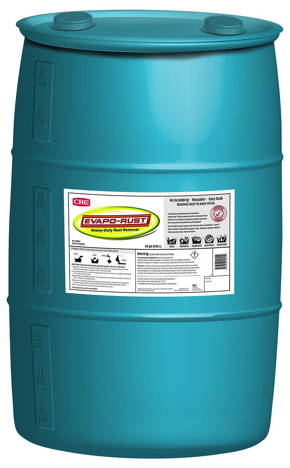CRC&reg; Evapo-Rust&reg; ER013 Super Safe Water Soluble Rust Remover, 5 gal Pail, Clear/Yellow, Liquid Form, 6 to 7 pH