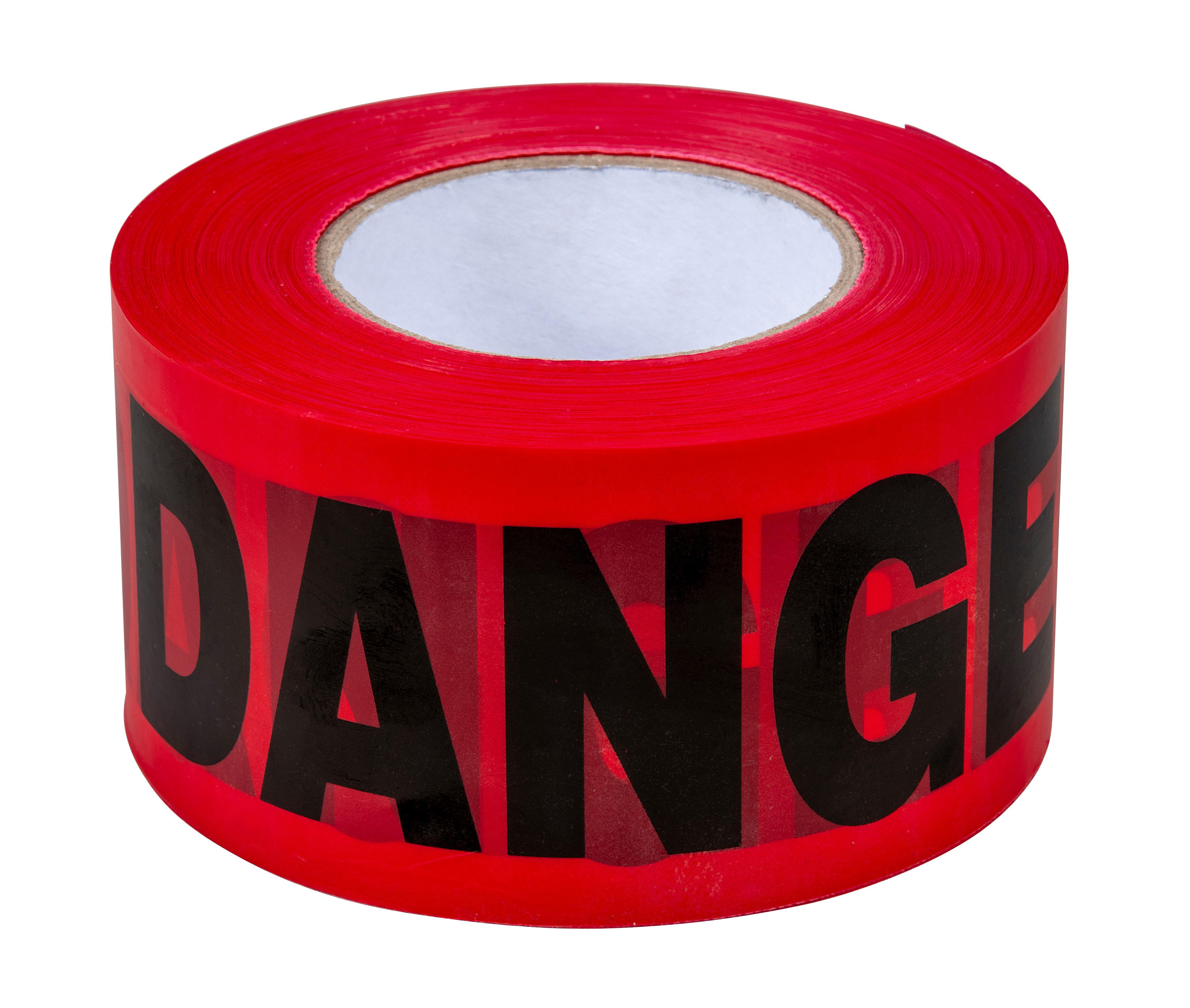 Empire&reg; 11-081 Premium Barricade Tape, Red, 1000 ft L 3 in W, Danger Do Not Enter Legend, Polyethylene