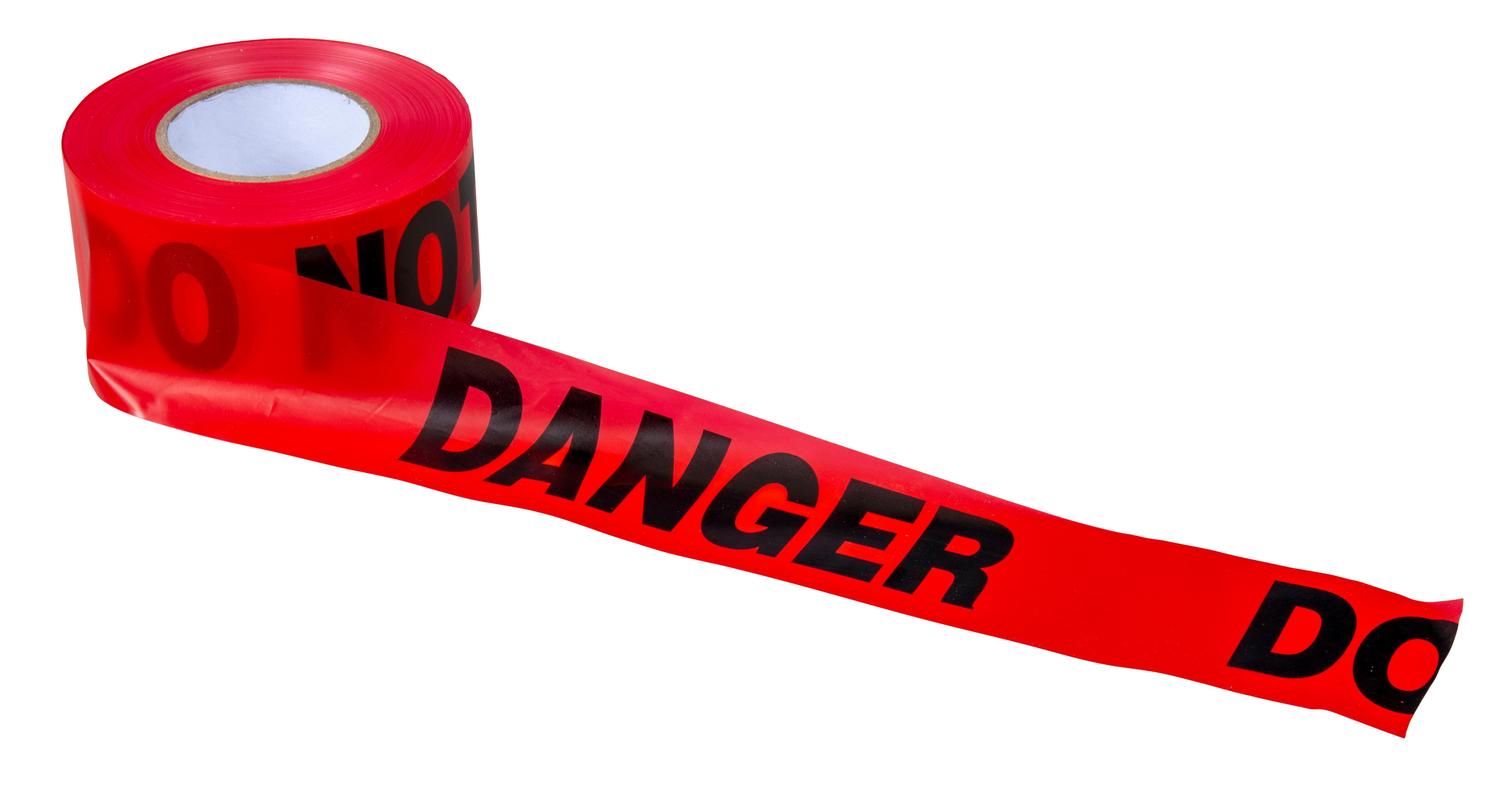 Empire&reg; 77-0201 Standard Barricade Tape, Yellow, 200 ft L 3 in W, Caution/Cuidado Legend, Plastic