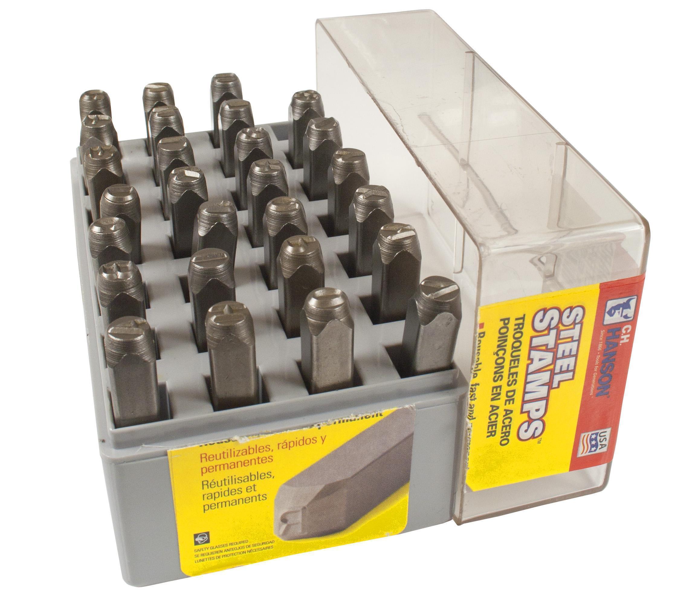 C.H.Hanson® 23021 Premier™ 9-Piece Number Stamp Set, 0 to 9, 1/2 in H Character, 3/4 in Shank