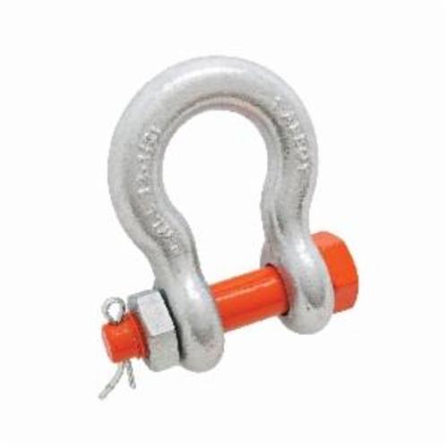 Crosby® 1018375 Anchor Shackle, 0.5 ton Load, 1/4 in, 5/16 in Dia Screw Pin, Hot Dipped Galvanized