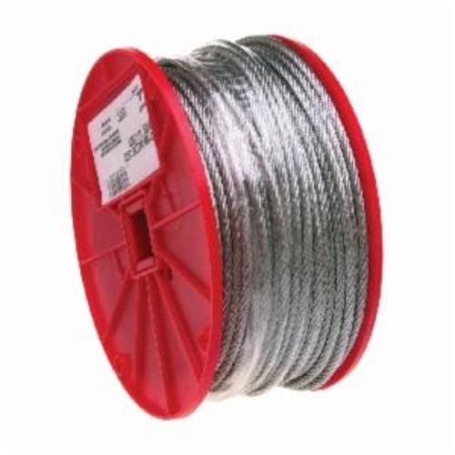Lift-All® 18719S Type I Aircraft Cable, 1/8 in Dia Cable, 500 ft L, 1760 lb Load, 304 Stainless Steel