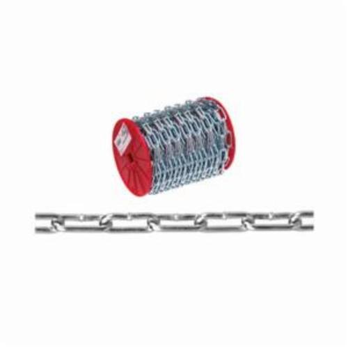 Campbell&reg; T0801224 Weldless Chain, Single Jack Link, #12 Trade, 100 ft L, 29 lb Load
