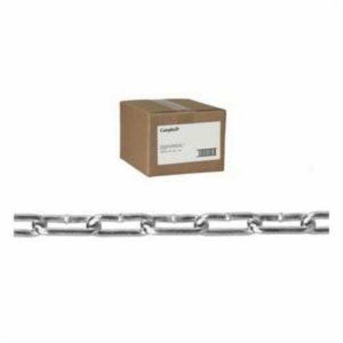 Campbell® T0324024 Welded Machine Chain, Twisted Link, #4/0 Trade, 100 ft L, 670 lb Load