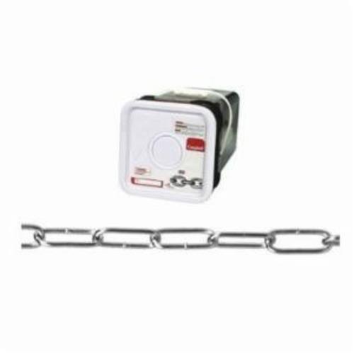 Campbell&reg; PD0722627 Welded Proof Coil Chain, Single Loop/Straight Link, #2/0 Trade, 120 ft L, 520 lb Load