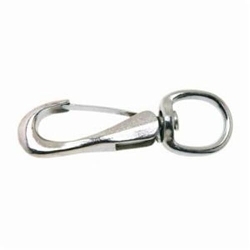 Campbell&reg; T7605701 Round Swiveling Eye Spring Snap, 3/4 in, 3-3/4 in OAL, 3/4 in ID Eye, 70 lb Load, Zinc Plated