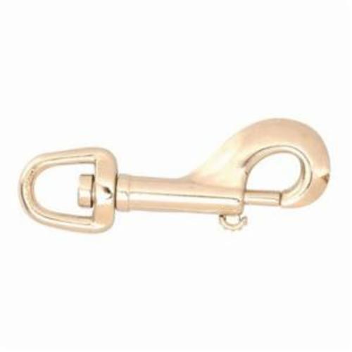 Campbell&reg; T7616402 Round Swiveling Eye Trigger Snap, 3/8 in, 2-7/16 in OAL, 3/8 in ID Eye, 30 lb Load, Nickel Plated