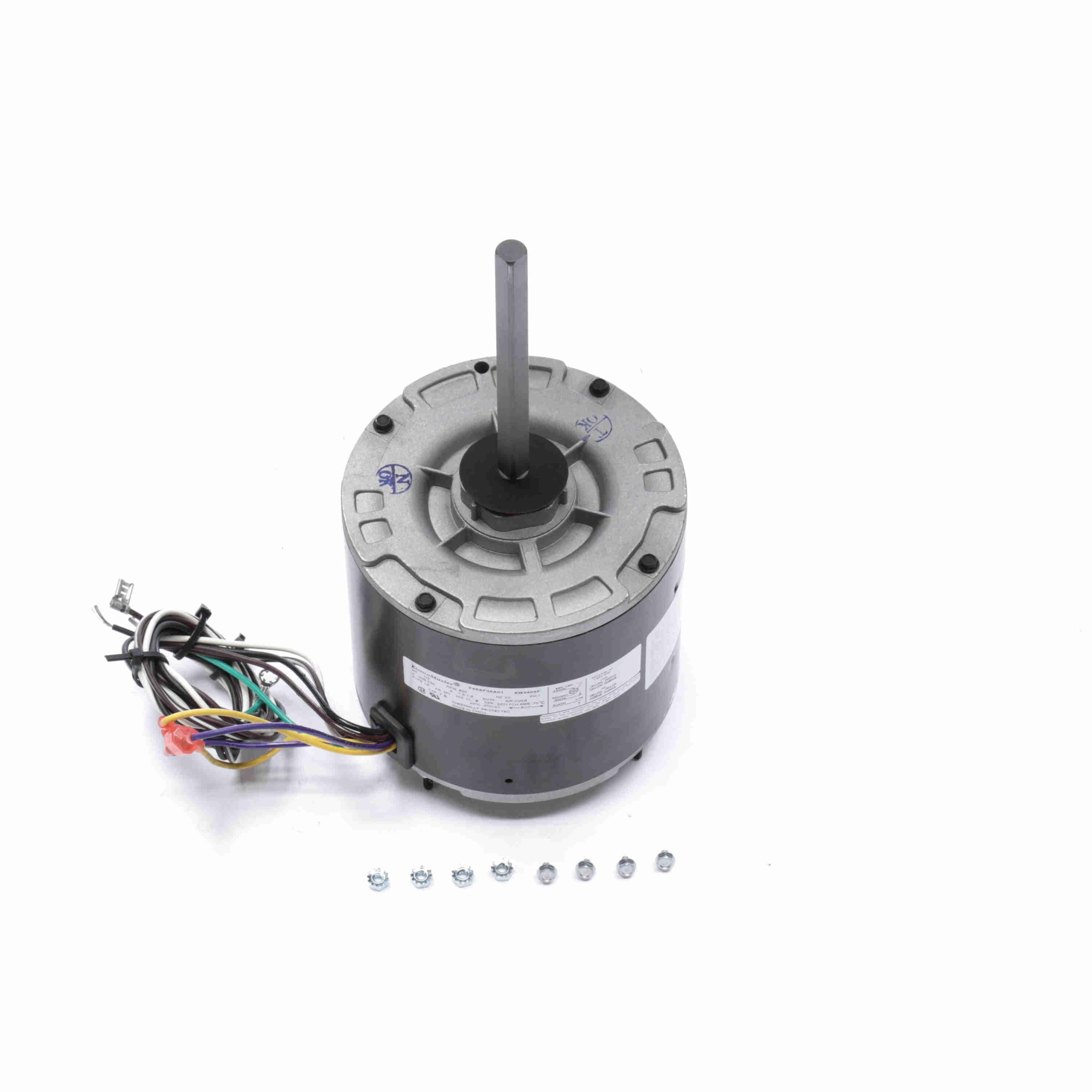 Century® EM3405F 8-Pole HVAC/R Motor, Totally Enclosed Air Over Enclosure, 1/3 hp, 208 to 230 V, 60 Hz, 1 Phase, 48Y Frame, 825 rpm Speed, Extended Stud Mount