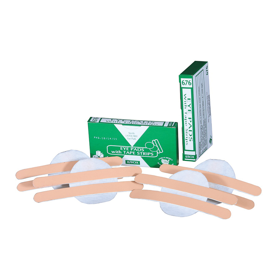 Certified Safety R214-008 676 Eye Pad and Tape With (4) Eye Pad and (4) Tape