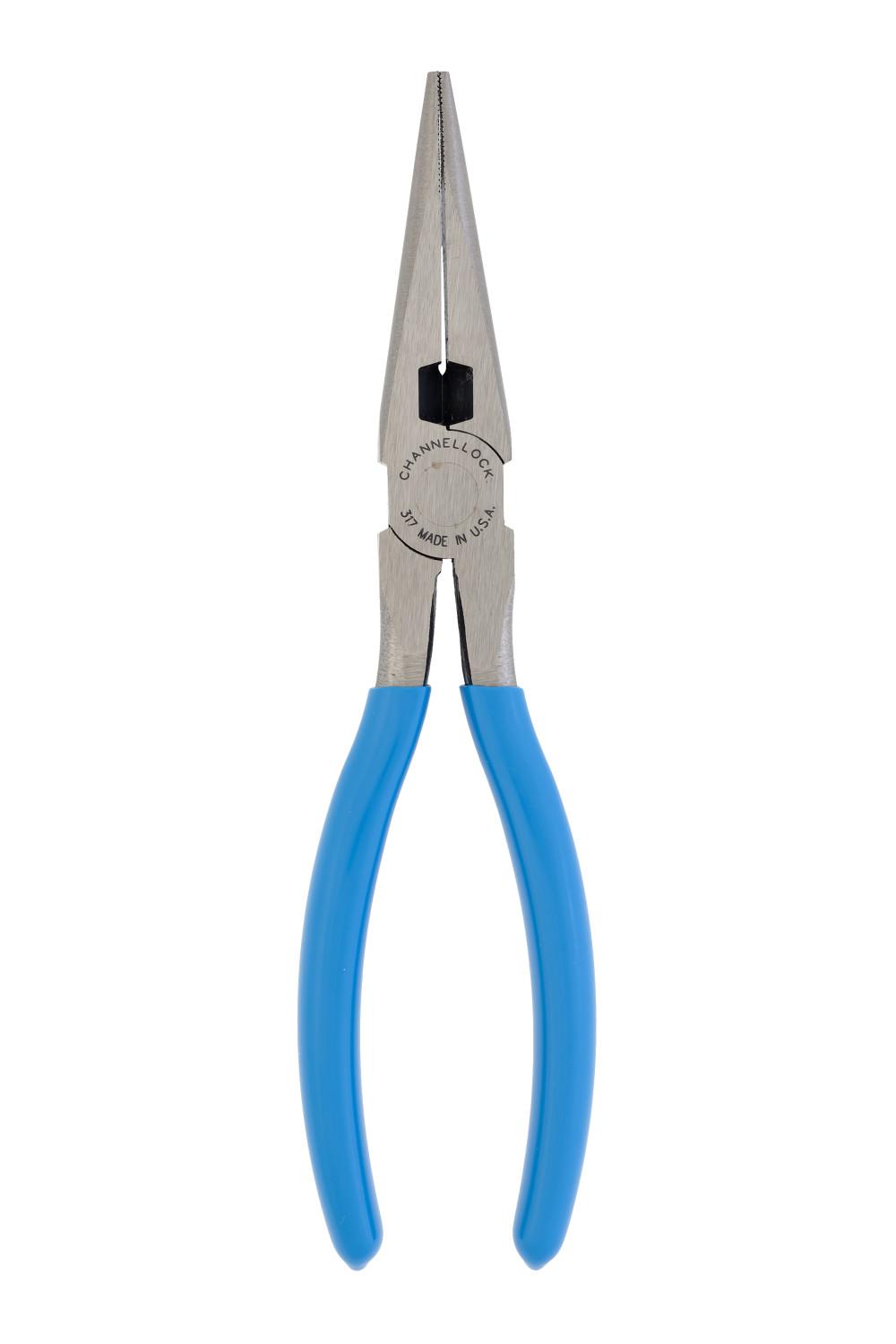Channellock&reg; 317 BULK Long Nose Plier, Cross Hatched High Carbon Steel Jaw, 2-23/64 in L, 7-1/2 in OAL
