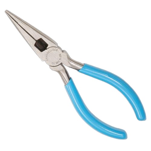 Channellock&reg; 326-BULK Long Nose Plier With Side Cutter, 2.08 in L x 3/4 in W, Cross Hatched High Carbon Steel Jaw, 6.1 in OAL