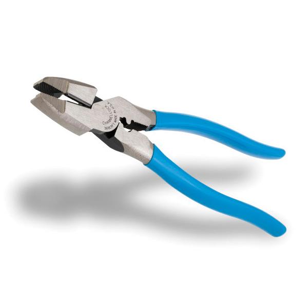 Channellock&reg; Code Blue&reg; XLT&trade; 369CRFTTM&trade; 369CRFT Round Nose Linemen's Plier With Fishtape Puller, 0.55 in THK Max Wire, 1.54 in L, 9-1/2 in OAL
