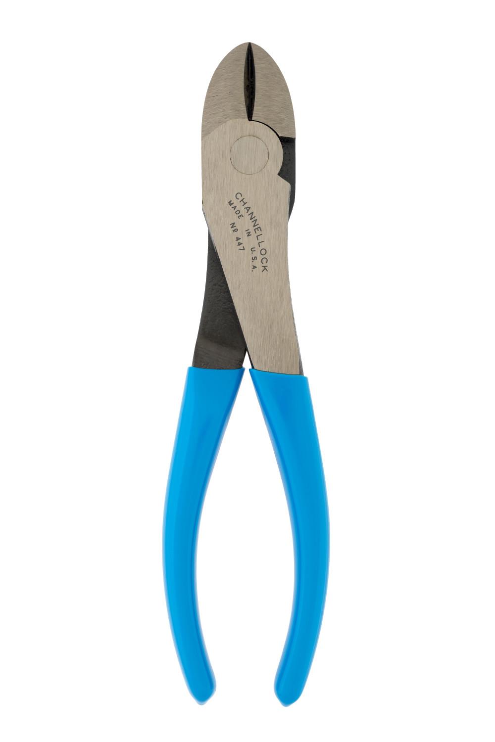 Channellock&reg; 447 High Leverage Diagonal Cutting Plier, 3/64 to 3/32 in Piano Nominal, 1.02 in L x 1.06 in W x 0.49 in THK High Carbon Drop Forged Steel Jaw, 7-3/4 in OAL