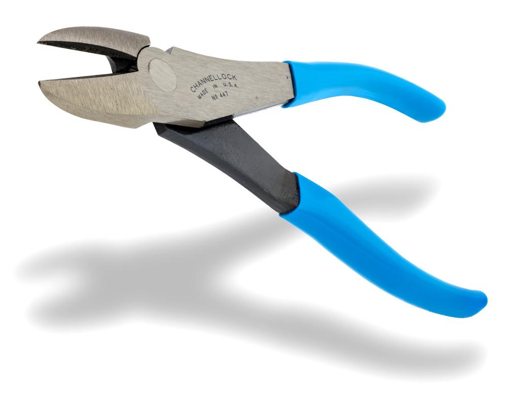 Channellock&reg; 447 High Leverage Diagonal Cutting Plier, 3/64 to 3/32 in Piano Nominal, 1.02 in L x 1.06 in W x 0.49 in THK High Carbon Drop Forged Steel Jaw, 7-3/4 in OAL