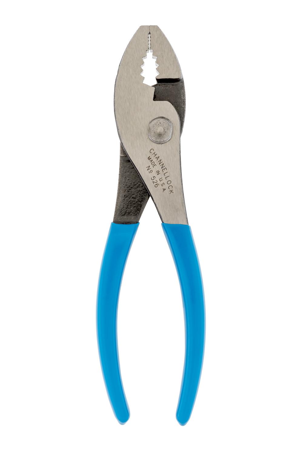 Crescent® H28N-05 Slip Joint Pliers, 1.35 L x 1.12 W x 0.39 T in Jaw Chrome-Vanadium Steel/Plastic Jaw, 8 in OAL, ASME
