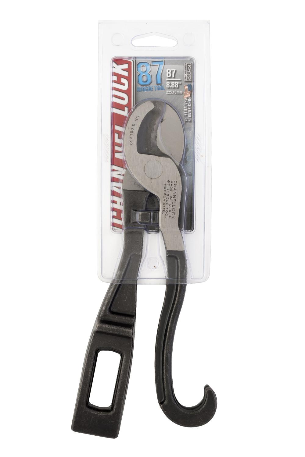 Channellock&reg; 87 Fireman Rescue Tool, 8.8 in OAL, Cross Cut, Drop Forged High Carbon Steel Jaw
