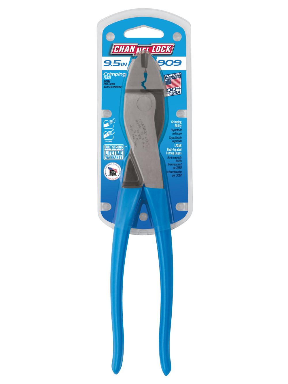 Channellock&reg; 909 Special Purpose Crimping Plier, 22 to 10 AWG Cable/Wire