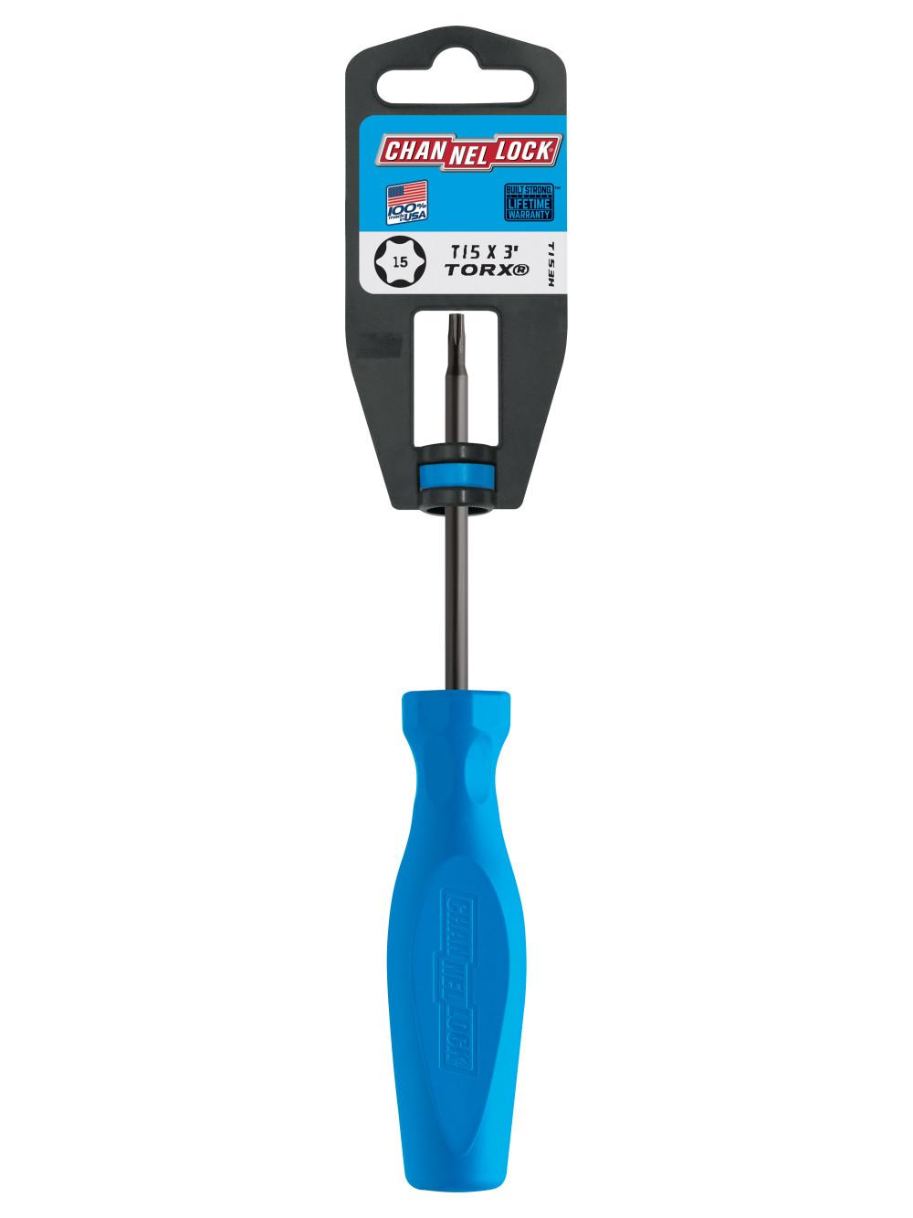 Channellock&reg; T153H Professional Magnetic Tip Screwdriver, T15 Tip, 7 in OAL, Grip Handle