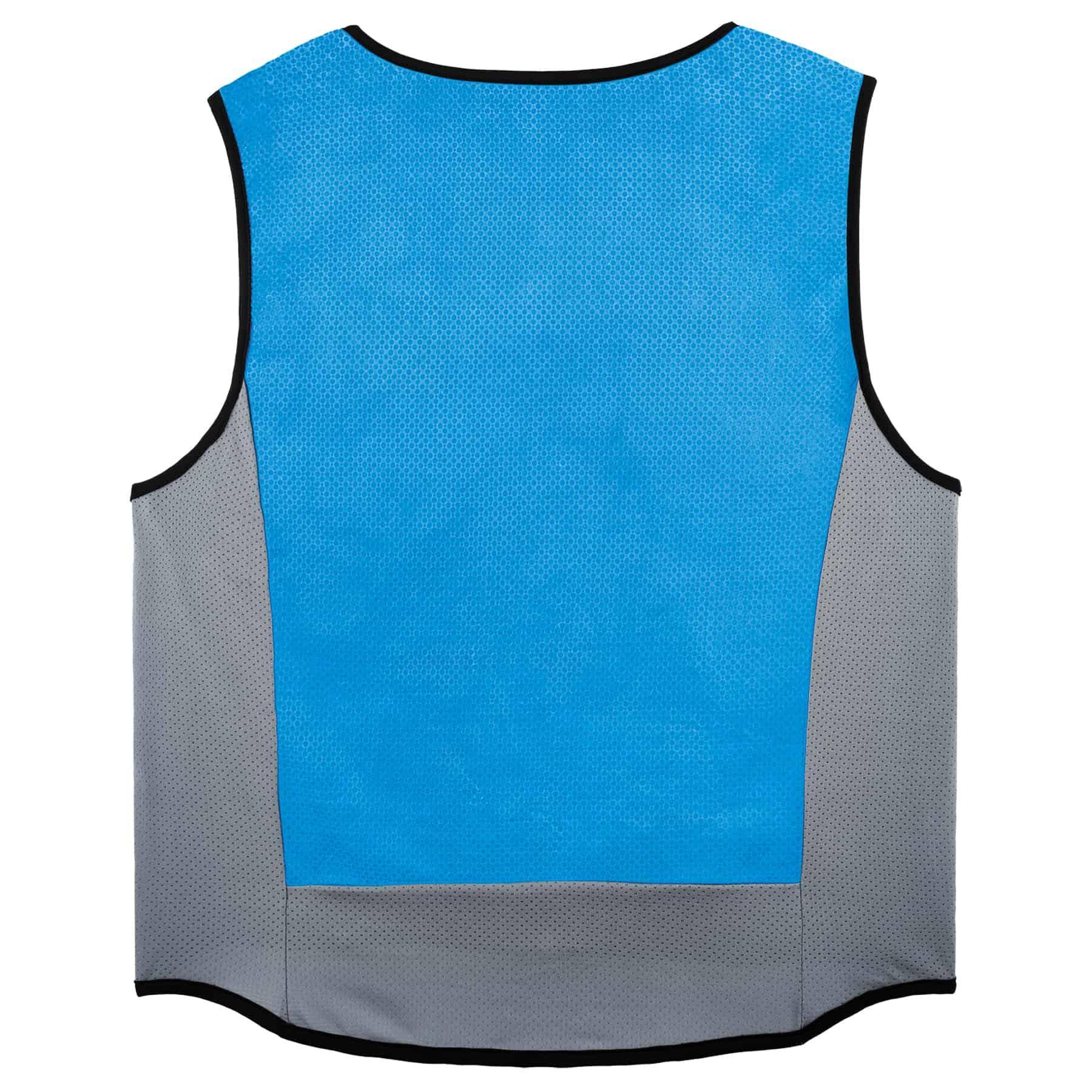Chill-Its&reg; 12694 6667 Cooling Vest, L, Blue, PVA, Evaporation Cooling, Zipper Closure
